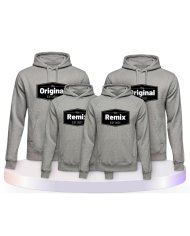 The Original the Remix mit Wunschdatum Familienset Hoodies | Paarpulli