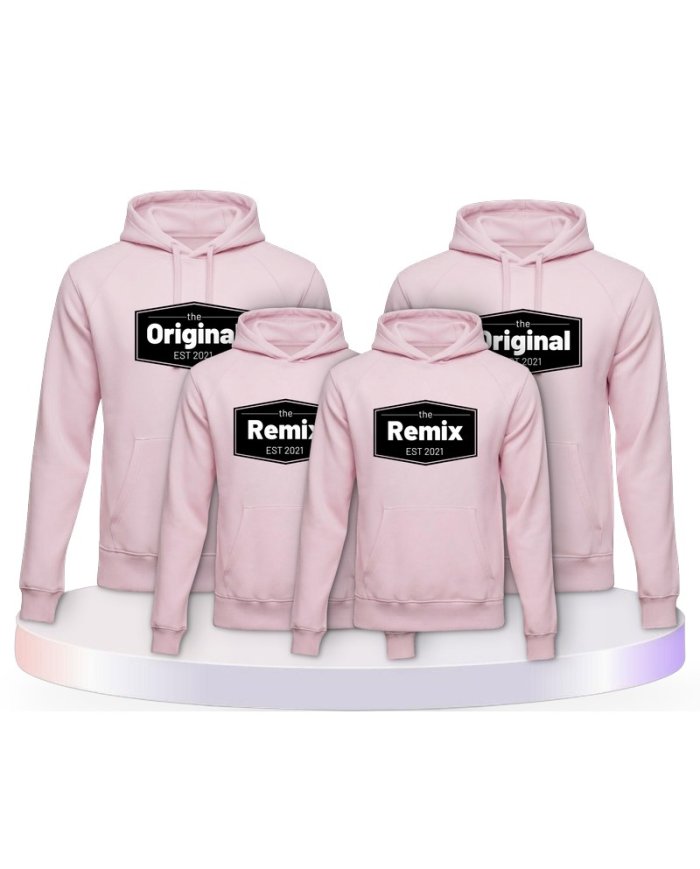 The Original the Remix mit Wunschdatum Familienset Hoodies | Paarpulli