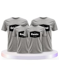 The Original the Remix mit Wunschdatum Familien T-Shirts | Paarpulli