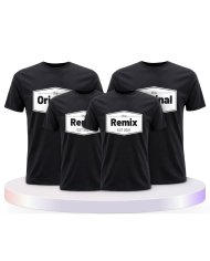 The Original the Remix mit Wunschdatum Familien T-Shirts | Paarpulli