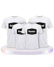 The Original the Remix mit Wunschdatum Familien T-Shirts | Paarpulli