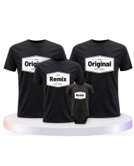 The Original the Remix mit Wunschdatum Familien T-Shirts | Paarpulli