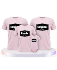 The Original the Remix mit Wunschdatum Familien T-Shirts | Paarpulli