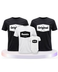 The Original the Remix mit Wunschdatum Familien T-Shirts | Paarpulli