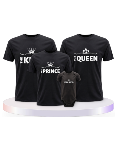 Familienlook T-Shirts mit King Family Familienset | Paarpulli