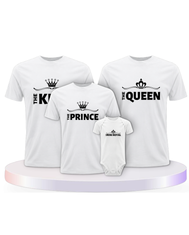 Familienlook T-Shirts mit King Family Familienset | Paarpulli
