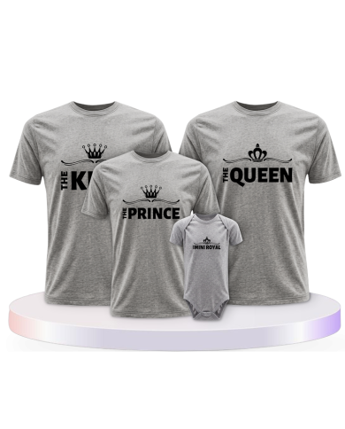 Familienlook T-Shirts mit King Family Familienset | Paarpulli