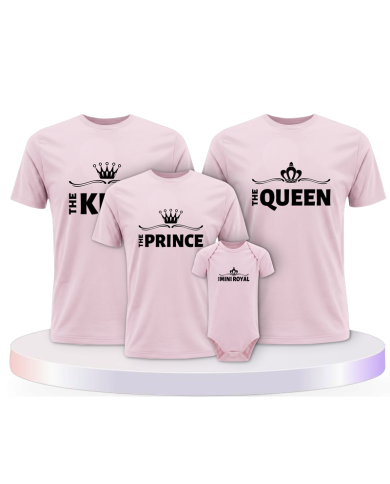 Familienlook T-Shirts mit King Family Familienset | Paarpulli