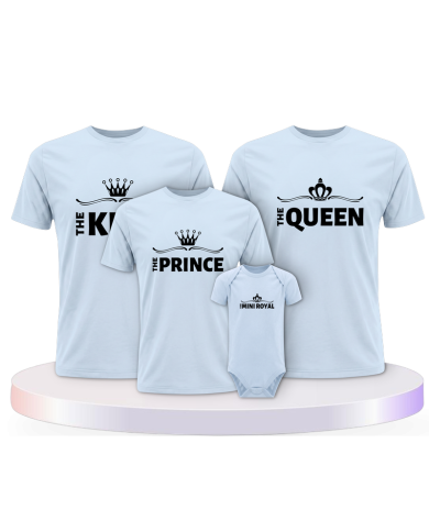 Familienlook T-Shirts mit King Family Familienset | Paarpulli