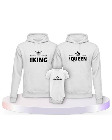 King Family Familienset Hoodies mit Babybody | Paarpulli