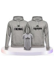 King Family Familienset Hoodies mit Babybody | Paarpulli