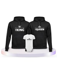 King Family Familienset Hoodies mit Babybody | Paarpulli