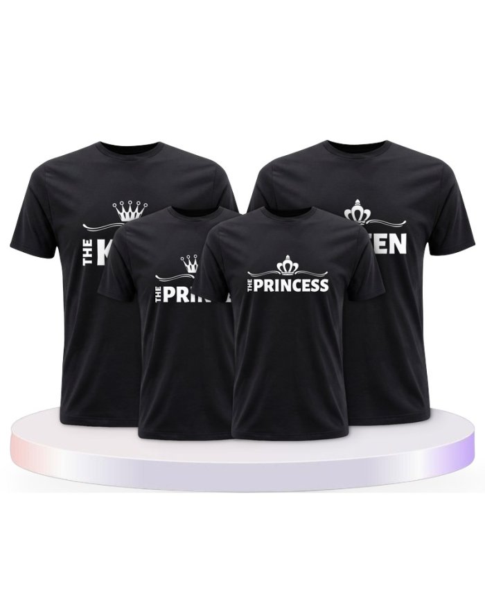 Familienlook T-Shirts mit King Family | Paarpulli