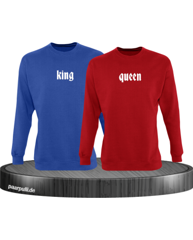 King Queen schlicht Sweater in blau rot