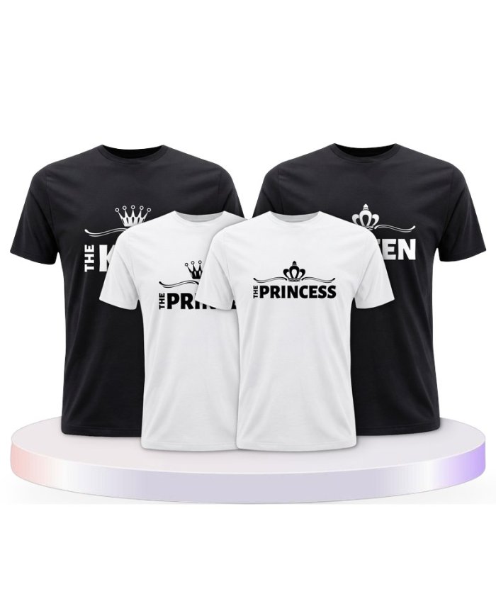 Familienlook T-Shirts mit King Family | Paarpulli