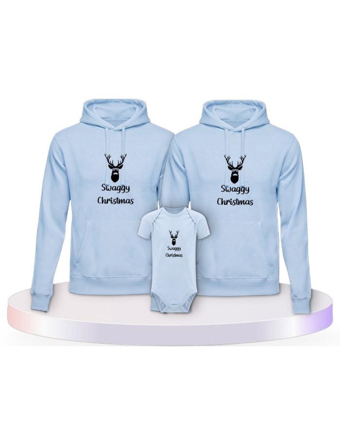 Swaggy Christmas Familienset Hoodies mit Babybody | Paarpulli