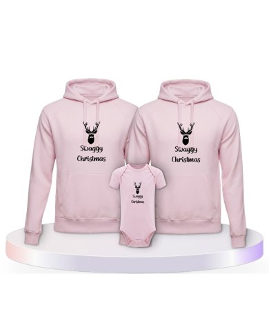 Swaggy Christmas Familienset Hoodies mit Babybody | Paarpulli