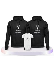 Swaggy Christmas Familienset Hoodies mit Babybody | Paarpulli