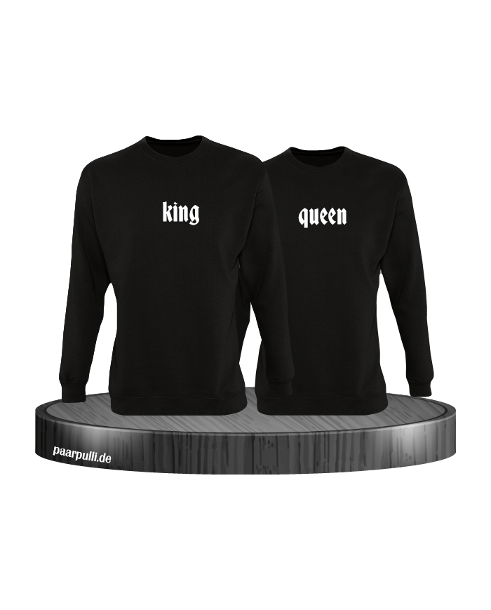 King Queen schlicht Sweater in schwarz