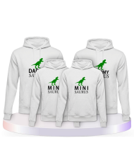 Daddy Mommy und Mini Saurus als Familienset Hoodies | Paarpulli