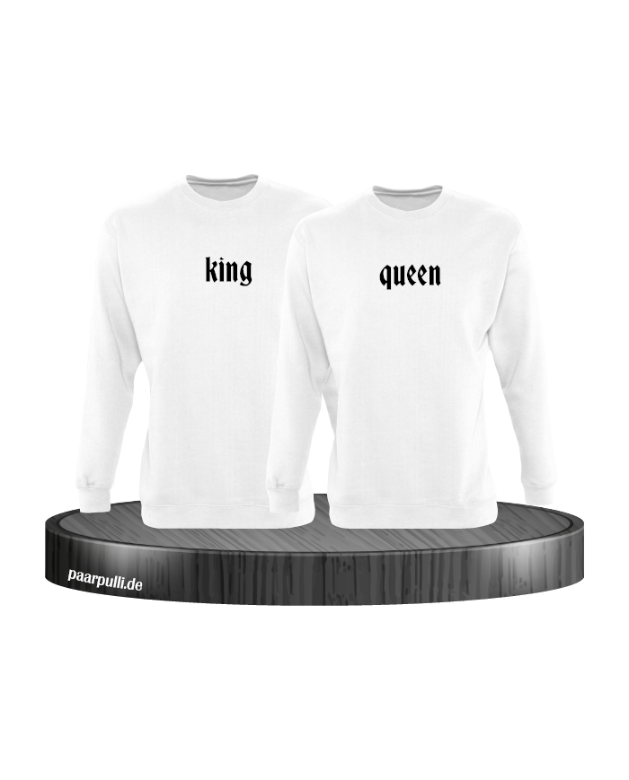 King Queen schlicht Sweater in weiß