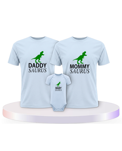 Daddy Mommy und Mini Saurus mit Baby Body Familien | Paarpulli