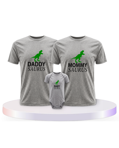 Daddy Mommy und Mini Saurus mit Baby Body Familien | Paarpulli