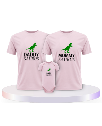 Daddy Mommy und Mini Saurus mit Baby Body Familien | Paarpulli