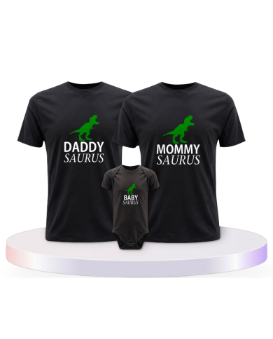 Daddy Mommy und Mini Saurus mit Baby Body Familien | Paarpulli