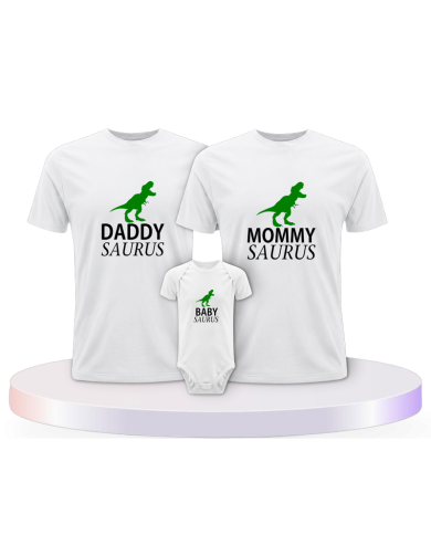 Daddy Mommy und Mini Saurus mit Baby Body Familien | Paarpulli