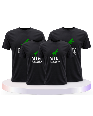 Daddy Mommy und Mini Saurus als Familienset T-Shirts | Paarpulli