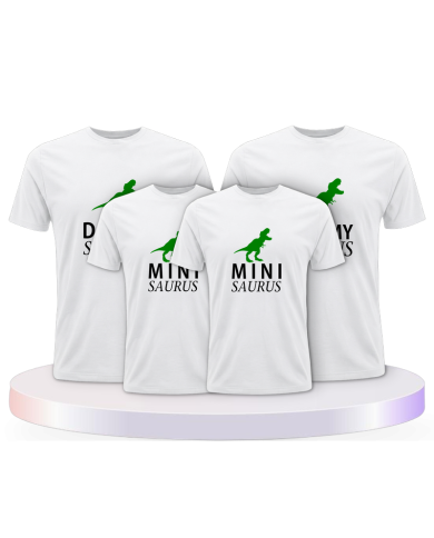 Daddy Mommy und Mini Saurus als Familienset T-Shirts | Paarpulli