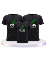Daddy Mommy Mini Baby Saurus Familienset T-Shirts | Paarpulli