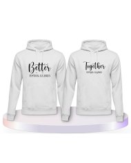 Better Together mit Wunschdatum Personalisiert Partner Hoodies |.