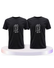 Wunschname und Datum Couple T-Shirts kaufen | Paarpulli