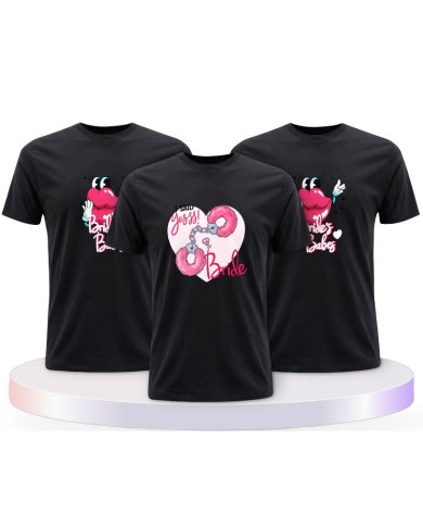 Handcuffs Bride & Bride's Babes Braut Partner T-Shirts | Paarpulli