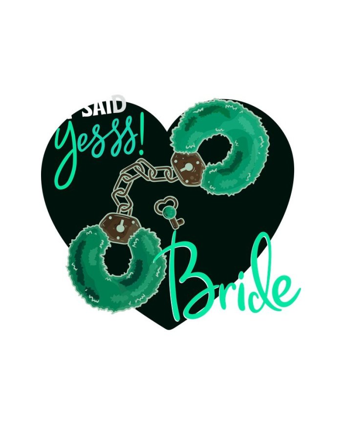 Handcuffs Bride & Bride's Babes Braut Partner T-Shirts | Paarpulli