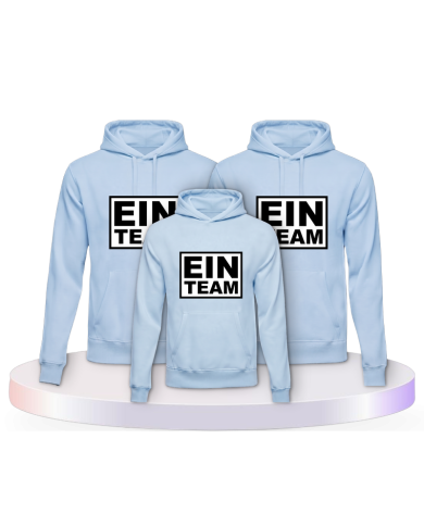 Familienlook Hoodies mit Ein Team | Paarpulli
