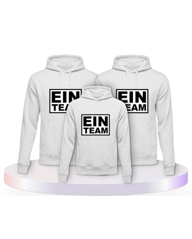 Familienlook Hoodies mit Ein Team | Paarpulli