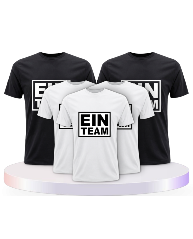 Familienlook T-Shirts mit Ein Team Family | Paarpulli