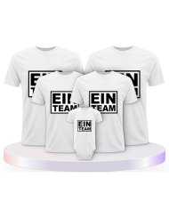Ein Team Familienset T-Shirts mit Babybody | Paarpulli