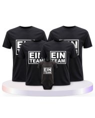 Ein Team Familienset T-Shirts mit Babybody | Paarpulli