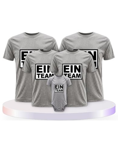 Ein Team Familienset T-Shirts mit Babybody | Paarpulli