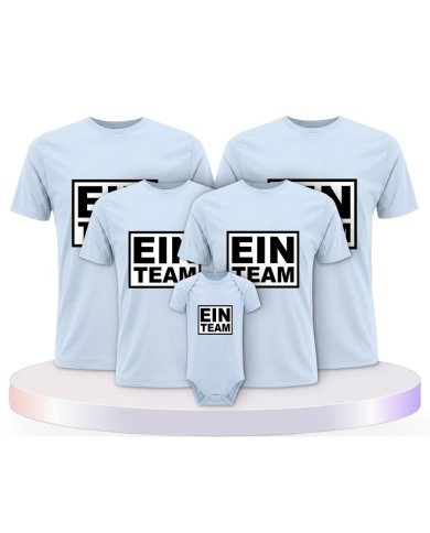 Ein Team Familienset T-Shirts mit Babybody | Paarpulli