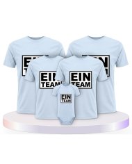 Ein Team Familienset T-Shirts mit Babybody | Paarpulli