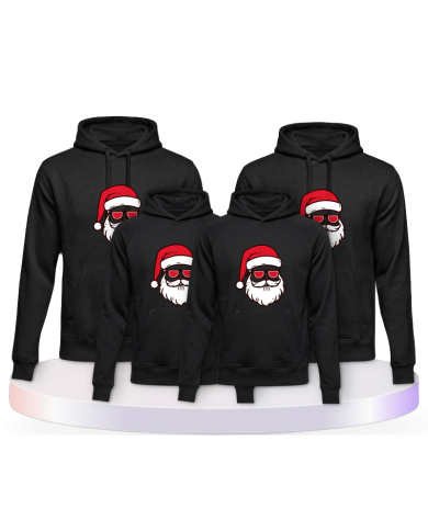 Weihnachtsmann Cool Weihnachten Familienset Hoodies | Paarpulli