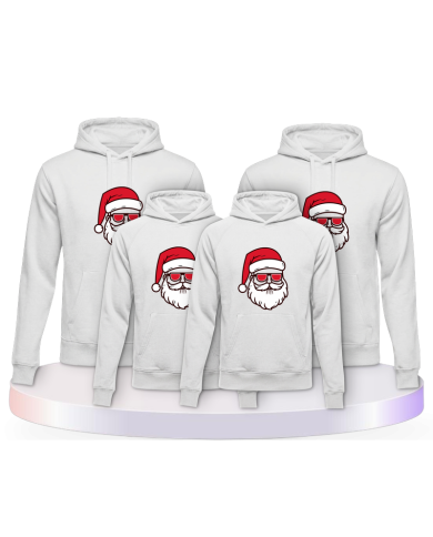 Weihnachtsmann Cool Weihnachten Familienset Hoodies | Paarpulli
