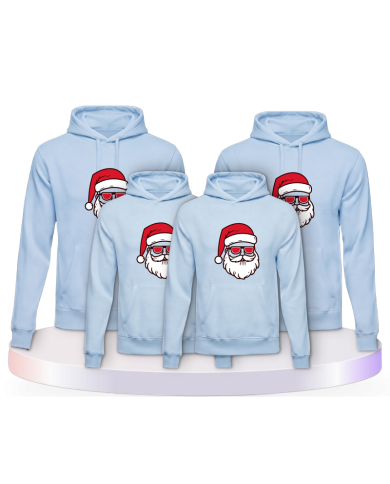 Weihnachtsmann Cool Weihnachten Familienset Hoodies | Paarpulli