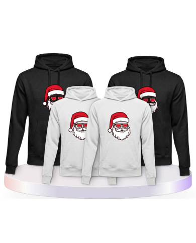Weihnachtsmann Cool Weihnachten Familienset Hoodies | Paarpulli