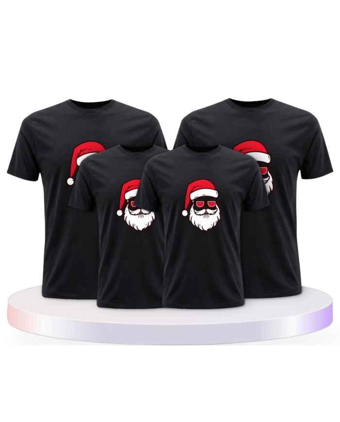 Weihnachtsmann Cool Weihnachten Familienset T-Shirts | Paarpulli